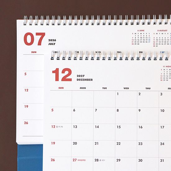 (26-27) 기본 18개월 탁상 달력