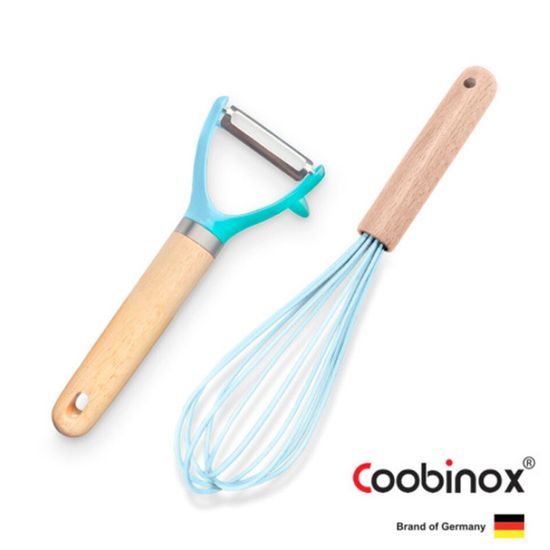 쿠비녹스 실리콘 조리도구 2종 세트 (감자칼, 거품기)