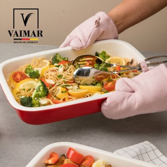 [바이마르] 세라믹 밧트 사각트레이 4종 레드/네이비