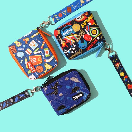 빅키드 키즈 일러스트 지퍼 반지갑 목걸이형