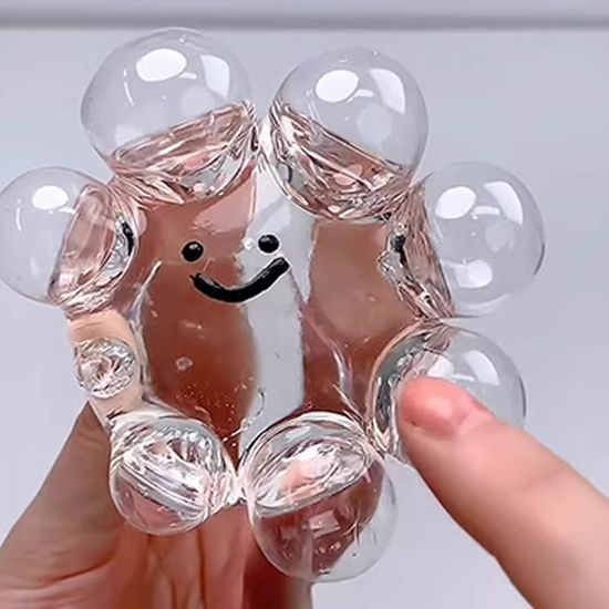 스마일 물방울 버블 말랑이 슬랑이 슬라임 주사기 덤