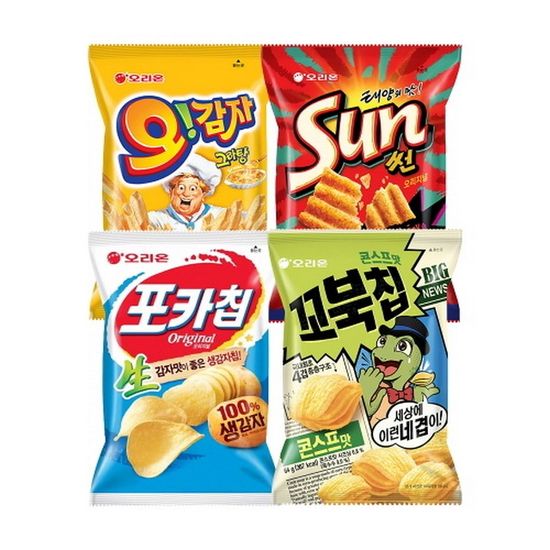 오리온 최고 스낵 4묶음 170g