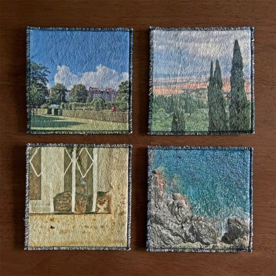 POM POM COASTER 극세사 패브릭 코스터 컵받침 