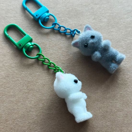 먼지 고양이 D고리 키링