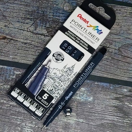 펜텔 스케치,드로잉펜-포인트라이너 YS20P-5 5종세트