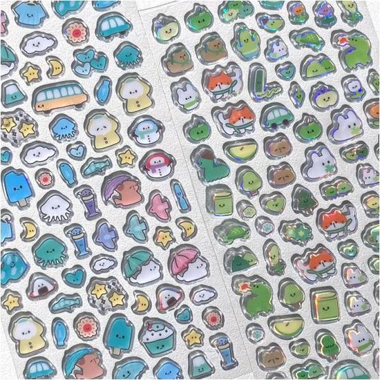 핑크풋 홀로그램젤리스티커ver2