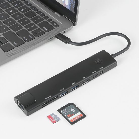 아이노트 8IN1 C타입 멀티 허브 화면잠금 CH63P