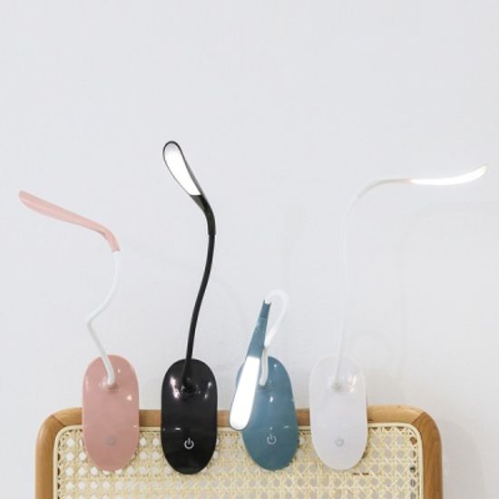 아이린 충전식 무선 집게형 LED 스탠드,화이트