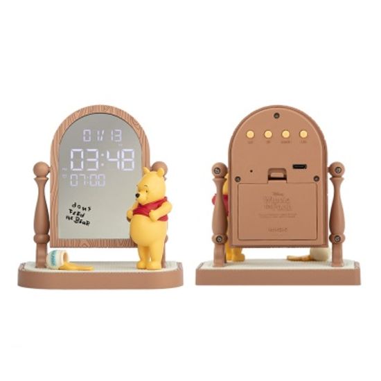 디즈니 곰돌이푸 거울 겸용 디지털 탁상시계