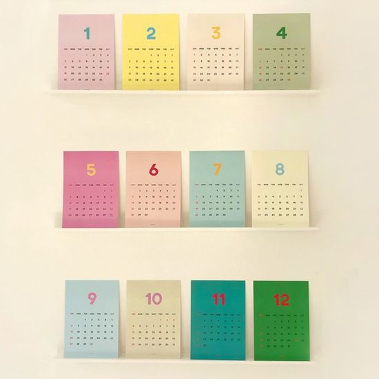 2025년 컬러 포스터 벽걸이 달력 A4