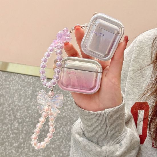 에어팟 4 3 2 1 프로 깃털 그라데이션 스트랩 케이스