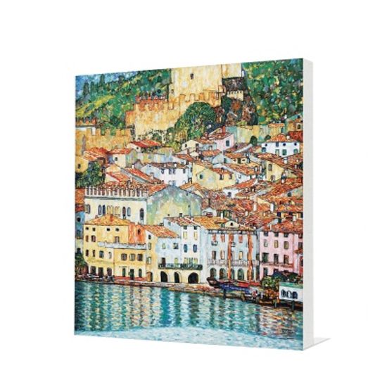 클림트 - 가르다 호숫가 말체시네, 캔버스 액자