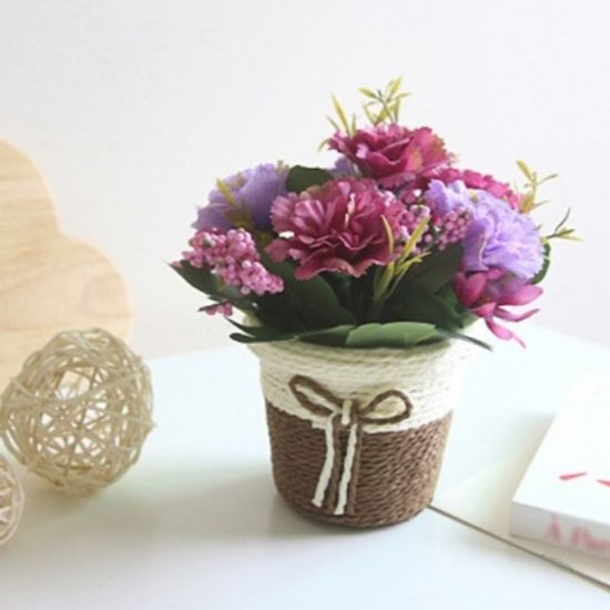 프리티플 카네이션 조화 화분(퍼플) 어버이날 인조꽃