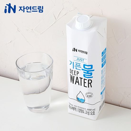 자연드림 JUST 기픈물 1000ml x (12개입) (멸균종이)