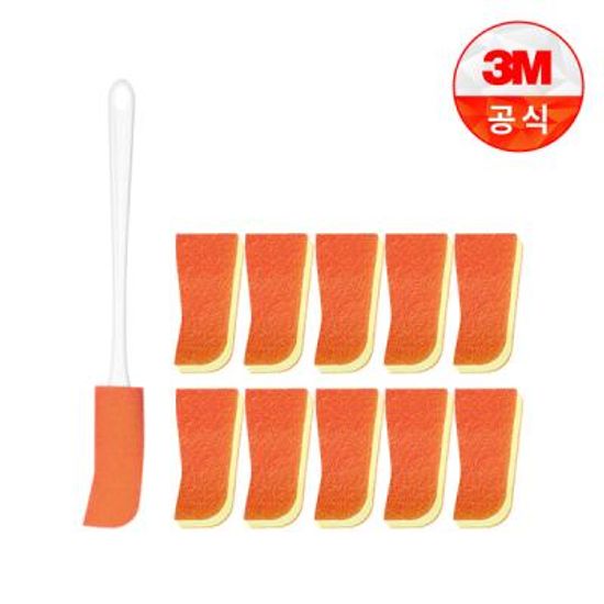 스테인레스/유리병용 보틀 수세미(핸들 1입+리필11입)