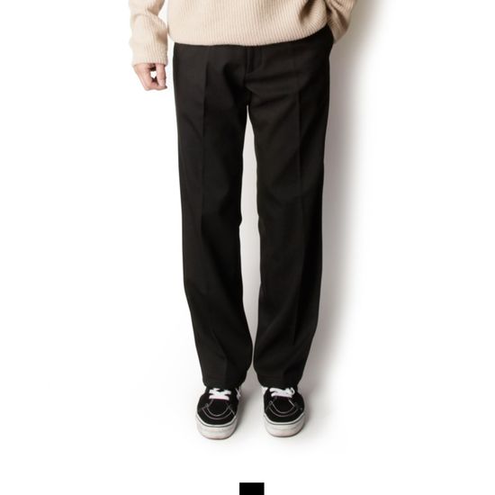 겨울 본딩 기모 와이드 슬랙스 남자 캐주얼 정장 바지