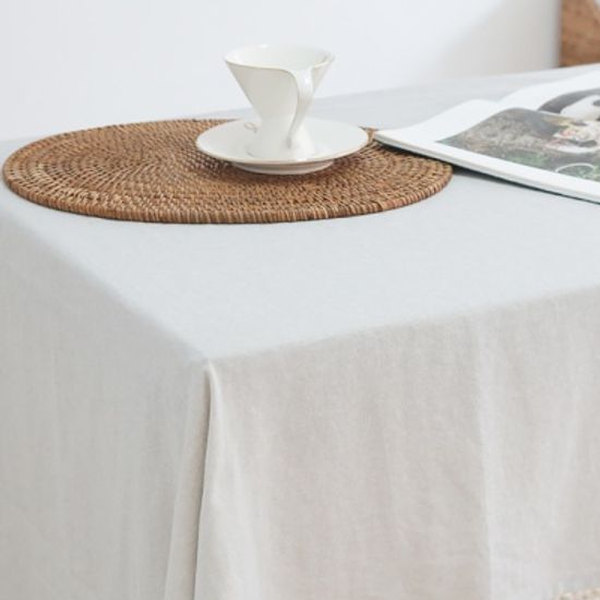 자연 염색 바이오워싱 15수 린넨 식탁보