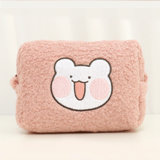 [놀자곰] 뽀글이 파우치