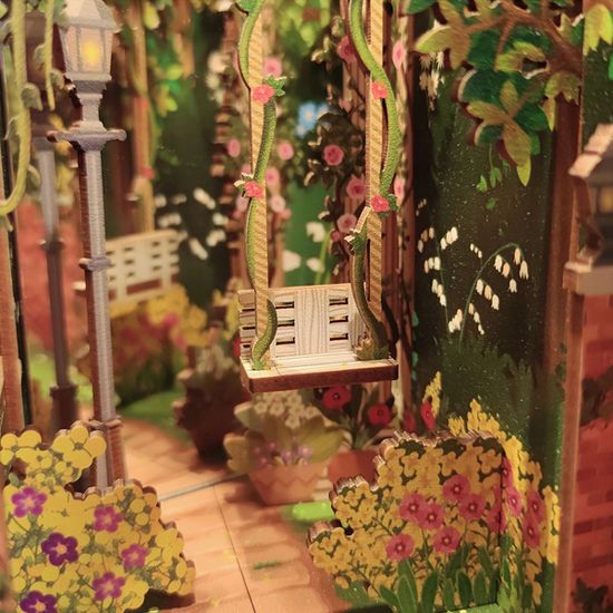 핸즈크라프트 DIY미니어처 북눅 북엔드 시크릿 가든