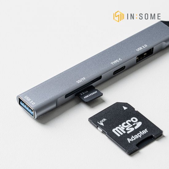 인썸 5in1 USB 3.0 4포트 c타입 멀티 허브 IMH-1