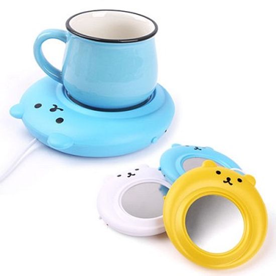 큐티 베어 USB 컵워머 온열 컵받침 머그 보온 워머