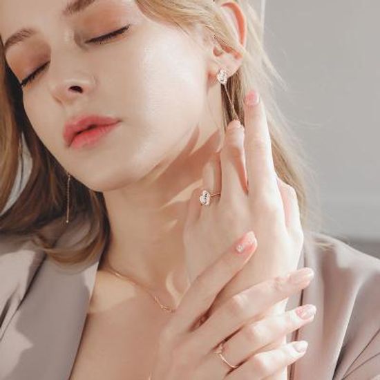 제이로렌 G0229 14K 로즈골드 미니 하트링 반지