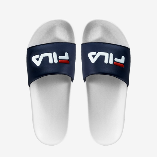 휠라 드리프터 테이피테잎 슬리퍼 WHITE NAVY