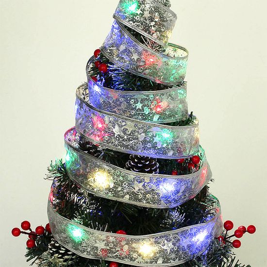 [도토로] LED 실버 리본 트리 전구 컬러 벽트리 조명 