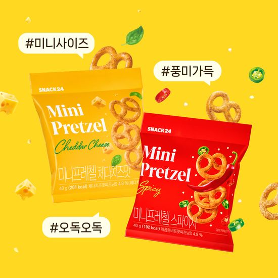 스낵24 미니프레첼 40g 24개입 1박스