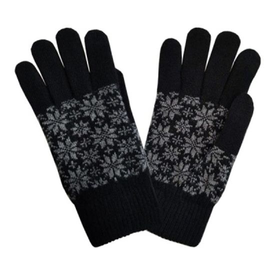 스마트터치 이중안감 스노우 여성용 니트장갑  4컬러