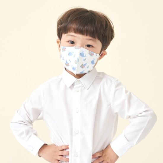 꼬마펭귄 국내산 유아 어린이 캐릭터 마스크 아이다움