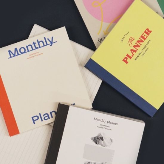 오첵 O-CHECK 스퀘어 만년다이어리 먼슬리 플래너 