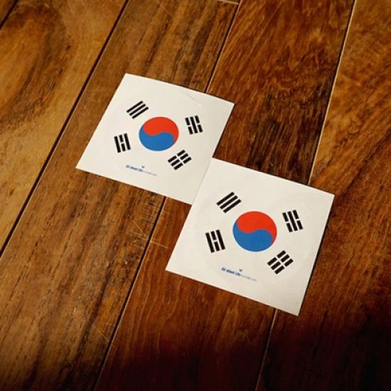 원형 태극기 스티커(10매1set)