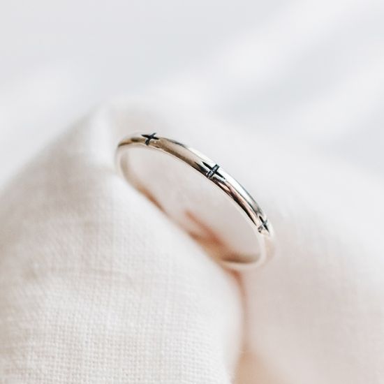 실버925 크로스 유화 반지 블랙십자가