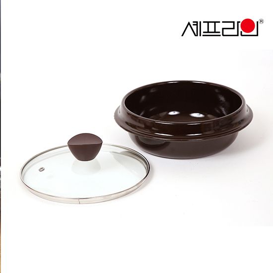[셰프라인] 국내산 황토코팅 IH 무쇠뚝배기 2종세트