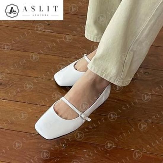 [애슬릿]여성 스퀘어 심플 메리제인 플랫 슈즈 단화