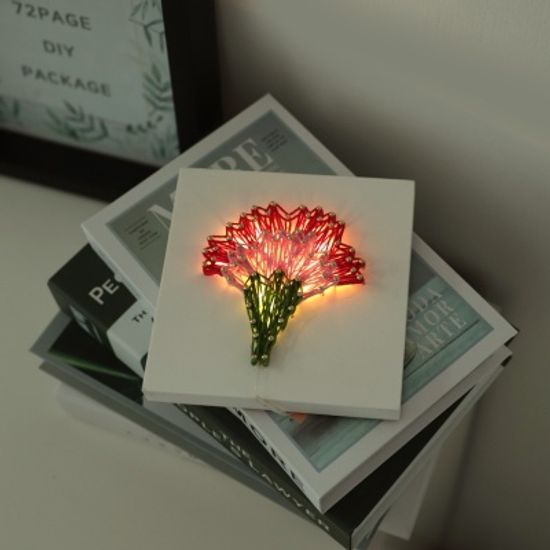 꼬마 LED 스트링아트 카네이션 만들기 패키지 DIY