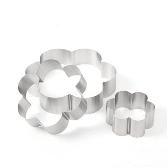 홈베이킹 스텐 무스링 3종세트(꽃) 베이킹 케익틀