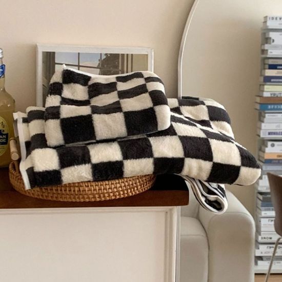 부드러운 체커보드 디자인 페이스 바스 타올 수건