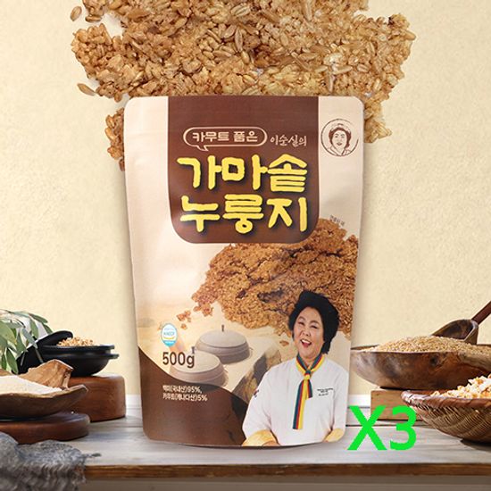 이순실 카무트 품은 가마솥 누룽지 500gx3봉 총1.5kg