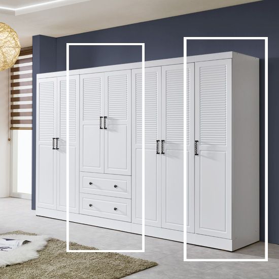 옷장+옷장+서랍옷장 장롱세트 120cm WB569