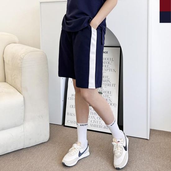 GAA A151W 단체복 여자엠보싱배색5부반바지