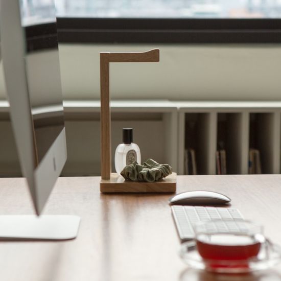 모스 원목 헤드폰 거치대 사각