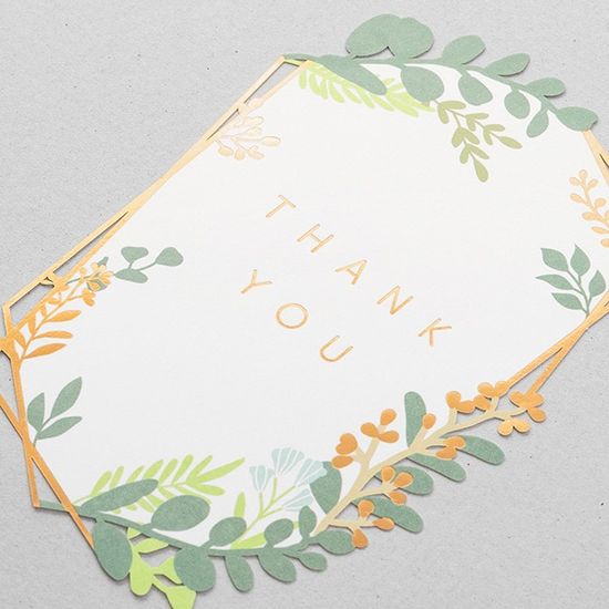Card Laser cutting - Leaves