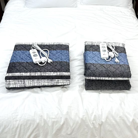 한일 극세사 전기요매트 스트라이프 싱글 HMEB-1000