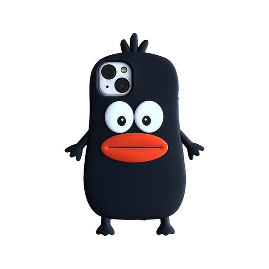 갤럭시a56 55 36 26 17 블랙 오리 인형 캐릭터 케이스