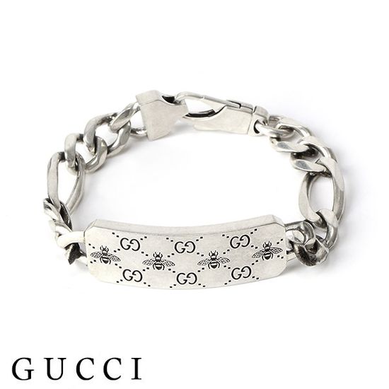 구찌 GG 벌 인그레이빙 팔찌 YBA728264001 (18호)