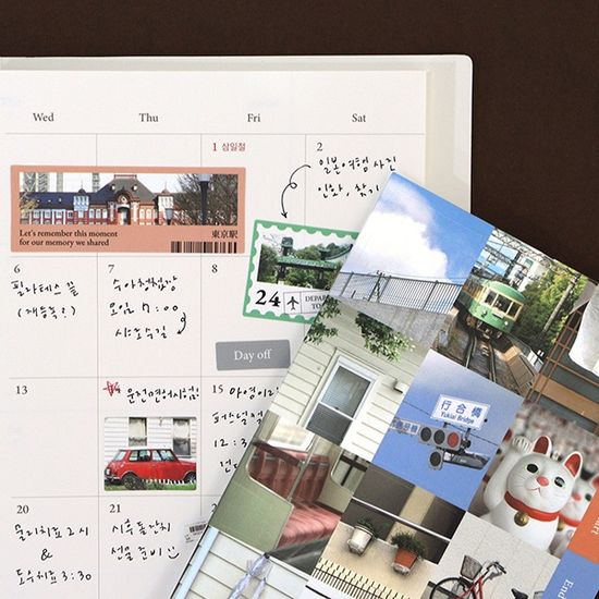 2024 동경맑음 다이어리 (날짜형 주간 스티커6장)