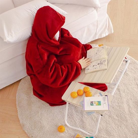 방콕 집순이 후드 담요