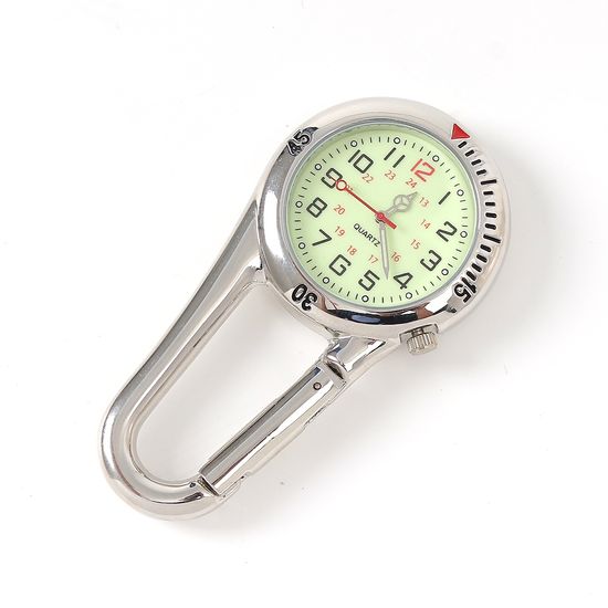 [아일렌]익사이팅 카라비너 야광 스포츠 시계(실버)
